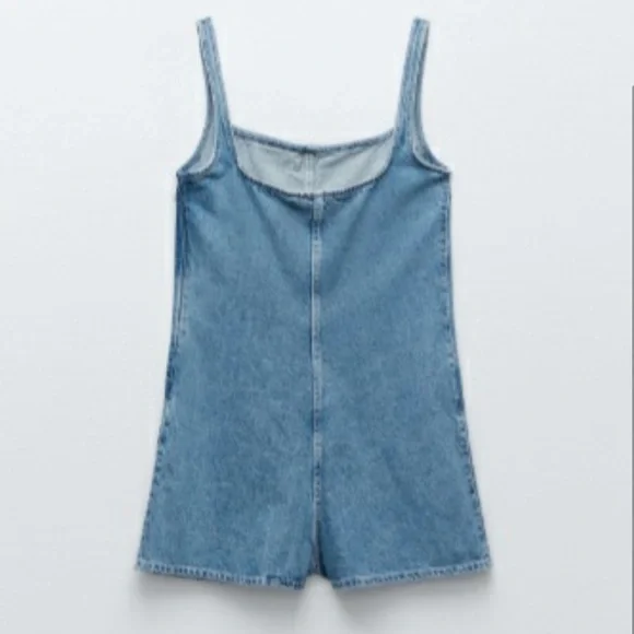 Zara Denim Playsuit XS NWT - Picture 2 of 6